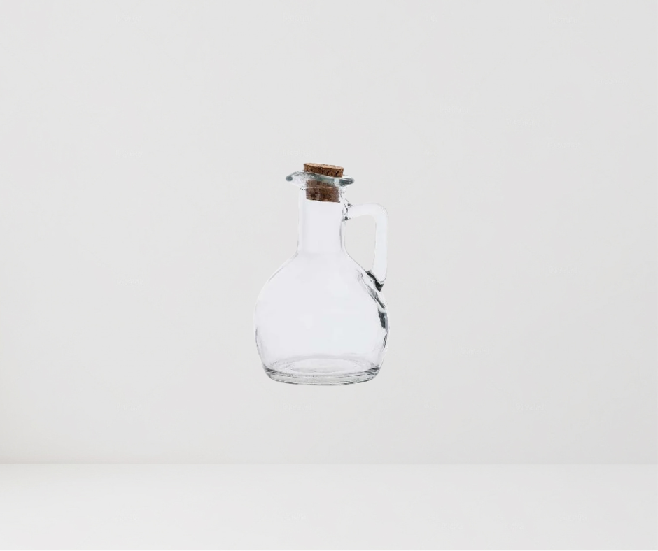 Botella de aceite y vinagre de vidrio