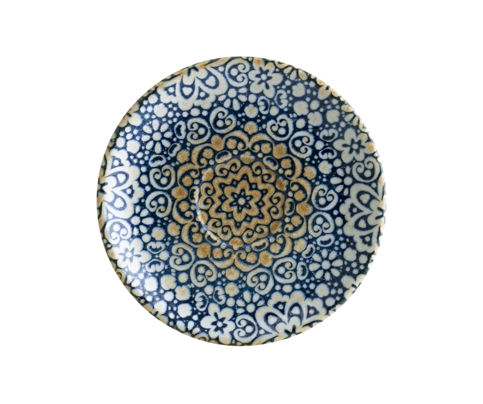 Platillo de Café Gourmet Alhambra | Porcelana Edge Chip | 12 cm