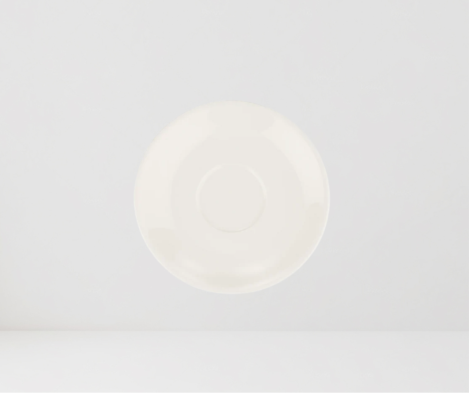 Platillo de Café Gourmet | Porcelana Edge Chip | 12 cm | Apto para Lavavajillas