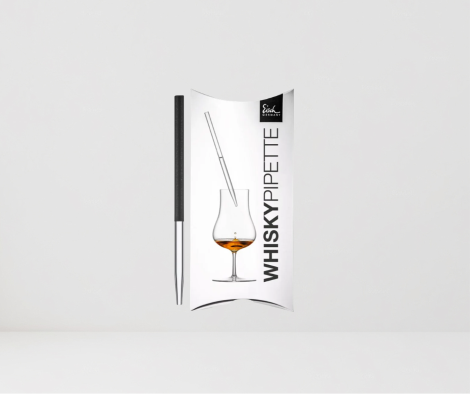 Pipeta, gotero de agua para whisky negro