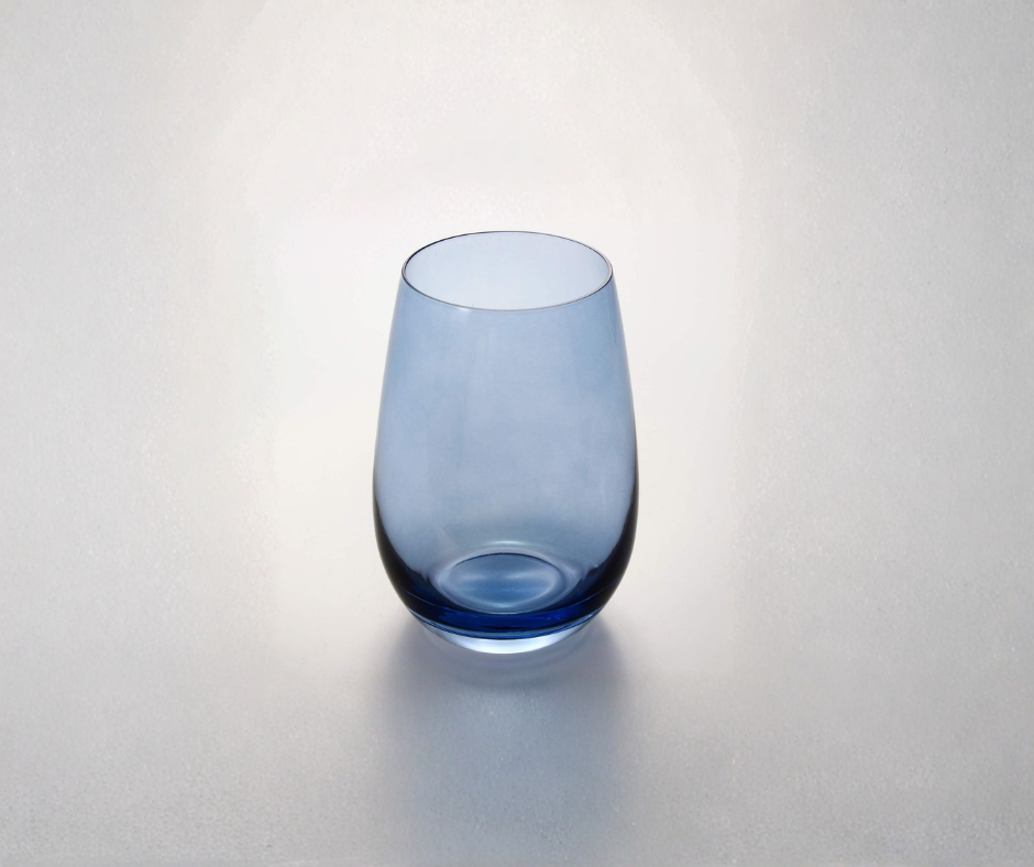 SET DE 6 VASOS AZUL AHUMADO MOD. ELEMENTS STOLZLE 465 ML