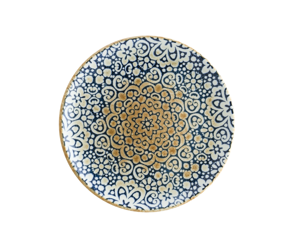 Plato Llano Gourmet Alhambra | Porcelana Edge Chip | 17 cm