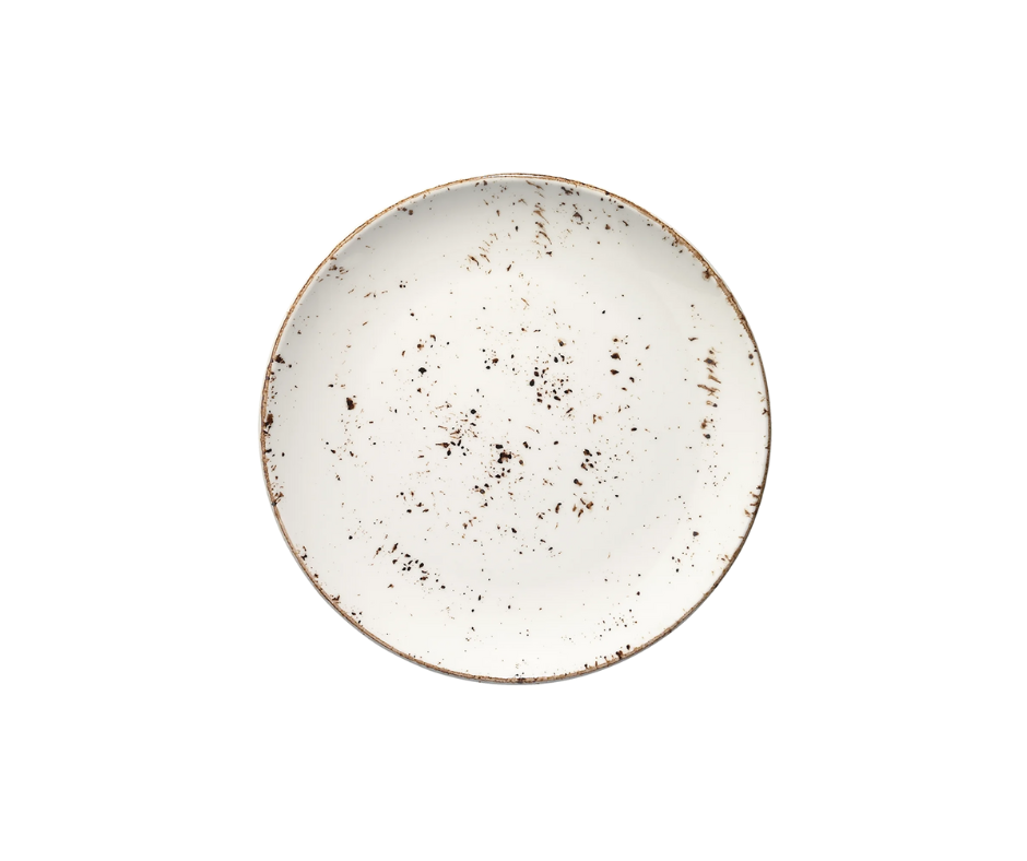 Plato Plano Gourmet Grano | Porcelana Edge Chip | 21 cm