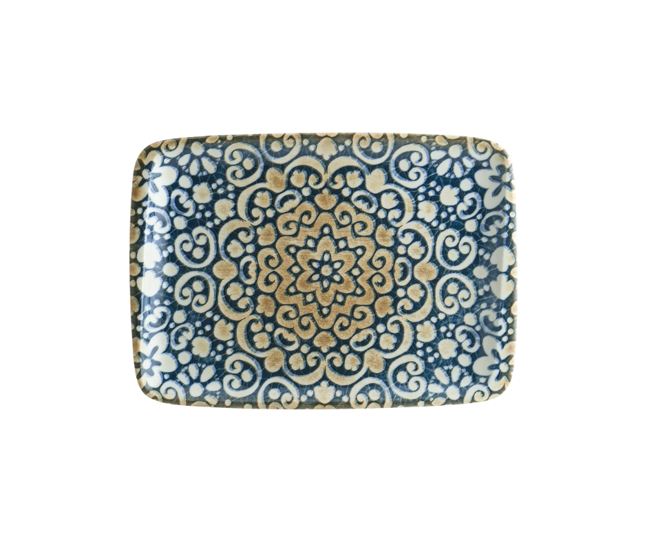 Plato Rectangular Alhambra Moove | Porcelana Edge Chip | 23x16 cm