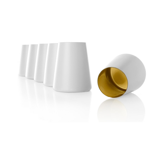 Vaso Power 380 ml Blanco/Dorado
