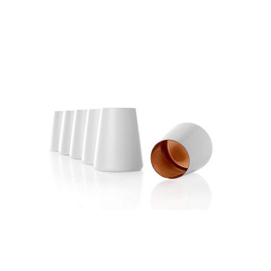 Vaso Power 380 ml Blanco/Bronze