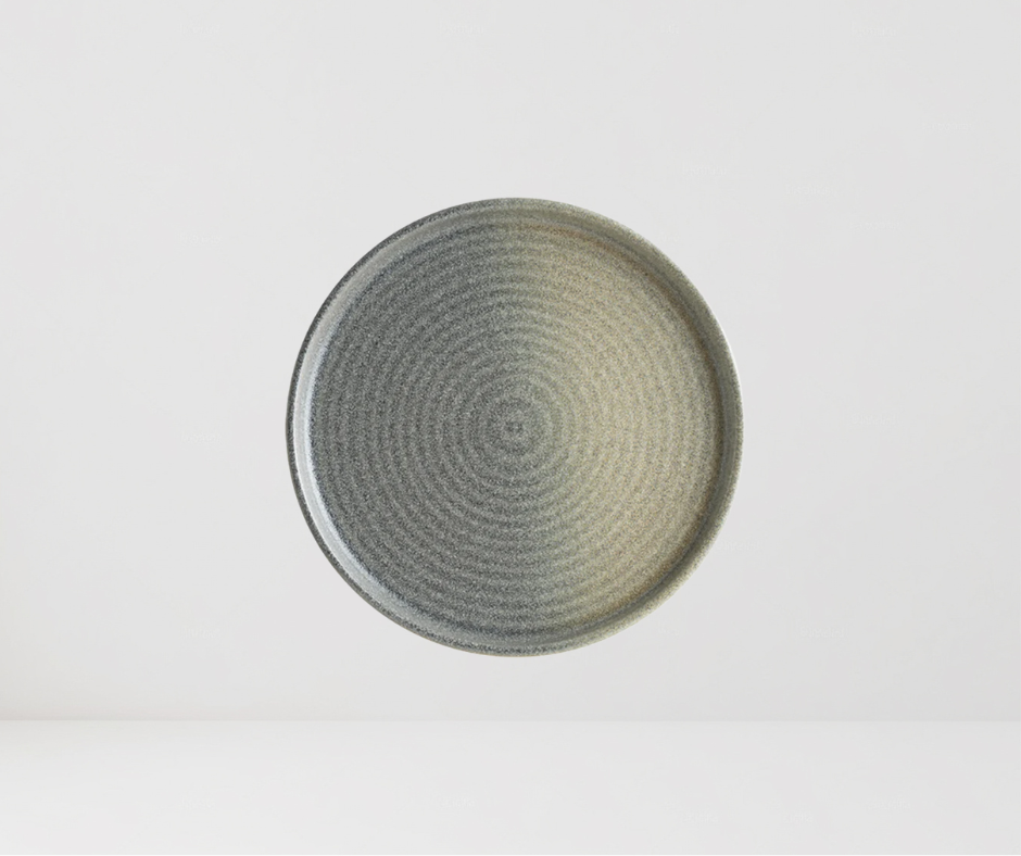 Plato Llano Hornfels Ripple 26 cm - Colección Hornfels