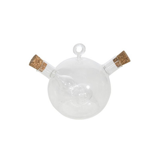 Botella de aceite y vinagre de vidrio 9 x 8,3 cm