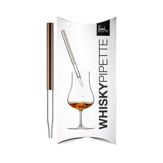Pipeta, gotero de agua para whisky cobre.