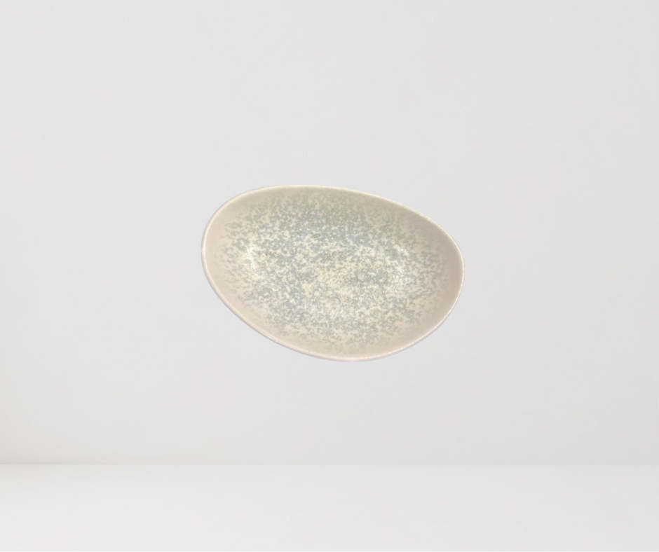 Plato Ovalado Lunar Ocean Vago | Porcelana 15x8.5 cm