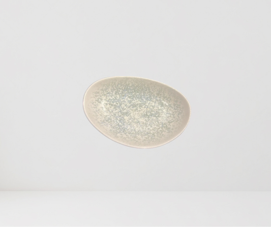 Plato Ovalado Lunar Ocean Vago | Porcelana 15x8.5 cm