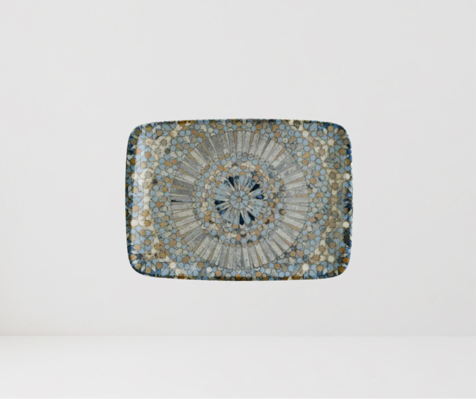 Plato rectangular Luca Mosaic Moove mate 36 x 25 cm