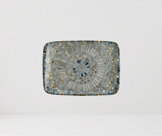 Plato rectangular Luca Mosaic Moove mate 36 x 25 cm
