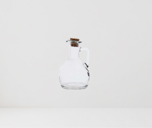 Botella de aceite y vinagre de vidrio