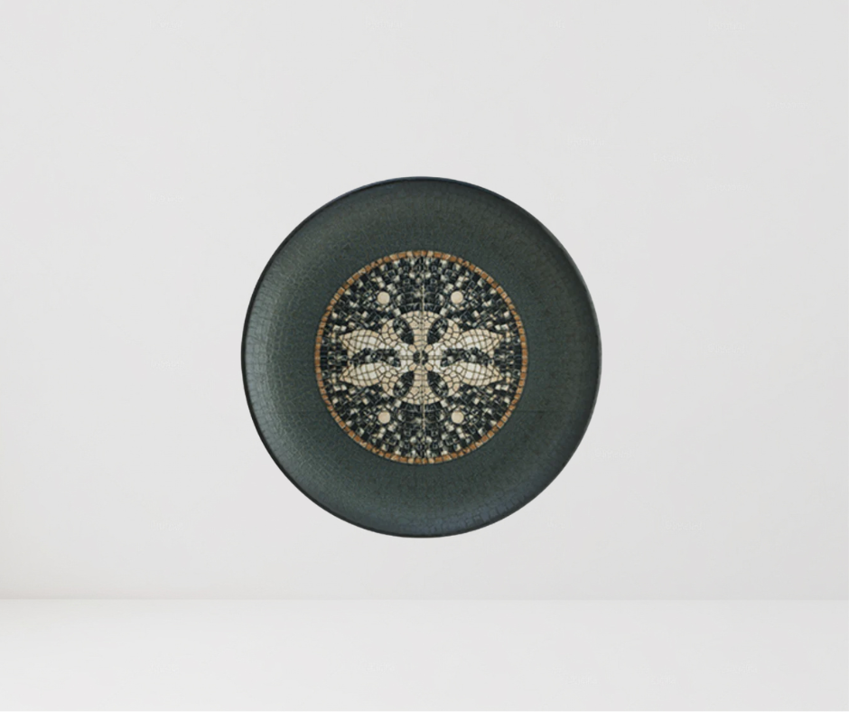 Plato plano de 30 cm Mosaic anthracite