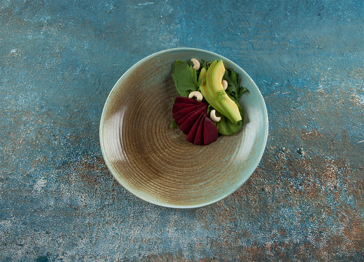 Plato hondo de 26 cm, colección Coral.