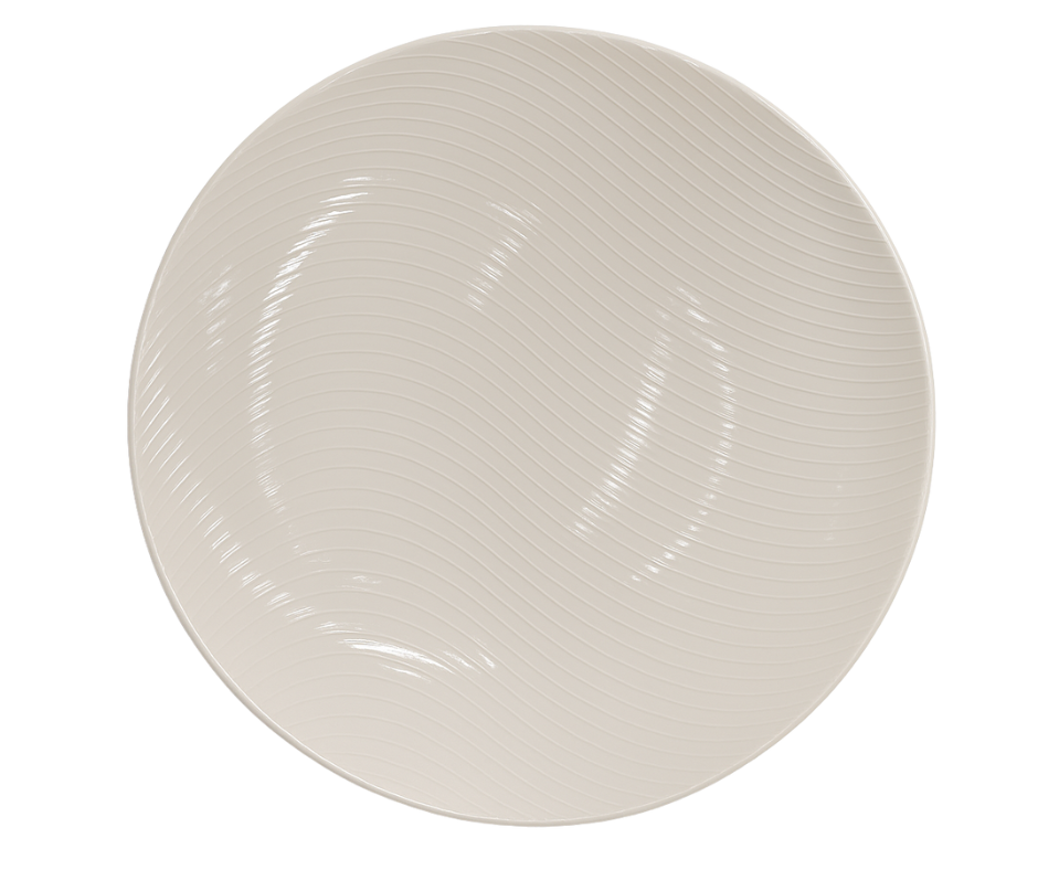 Plato Llano Gourmet Vainilla | Porcelana 27 cm