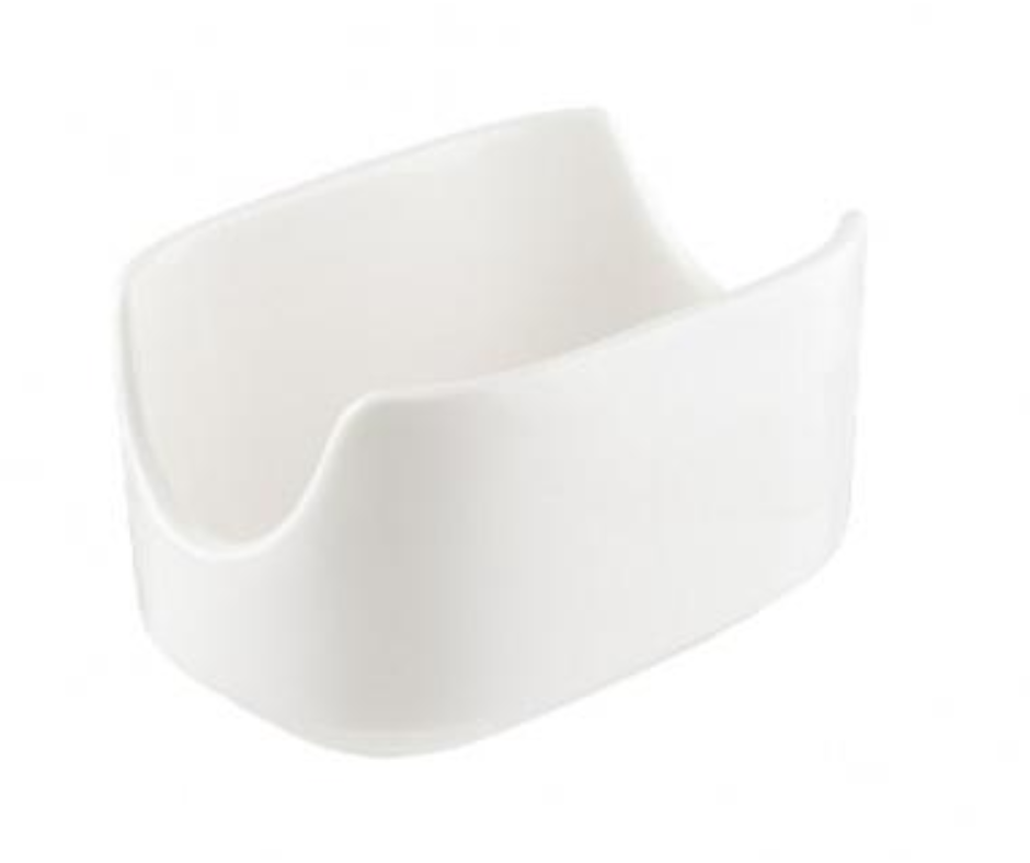 Porta Bolsitas de Azúcar Bonna Banquet | Porcelana Blanco Roto | 7x5.5 cm