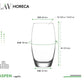 SET DE 12 VASOS LARGOS ASPEN LAV 510 ML