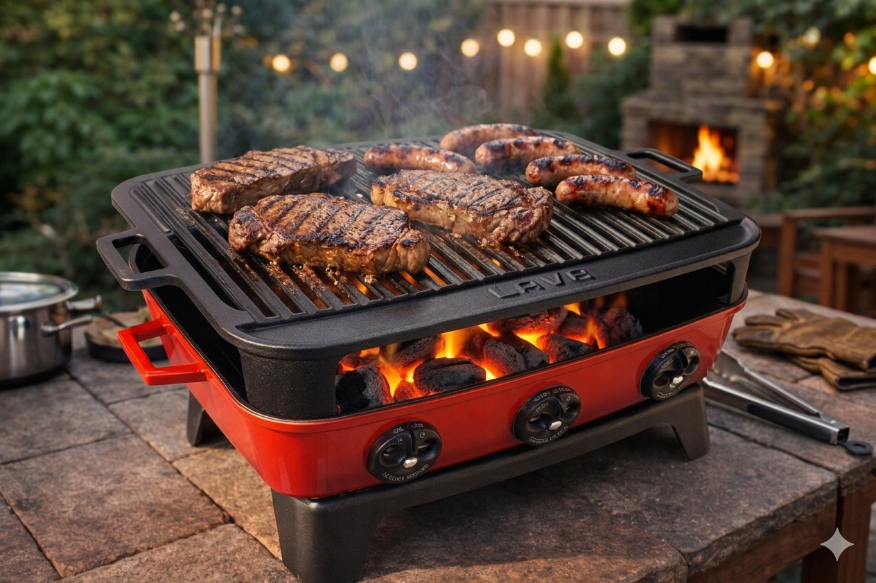 PARRILLA PARA BARBACOA CON MALLA METALICA 36X45 CM