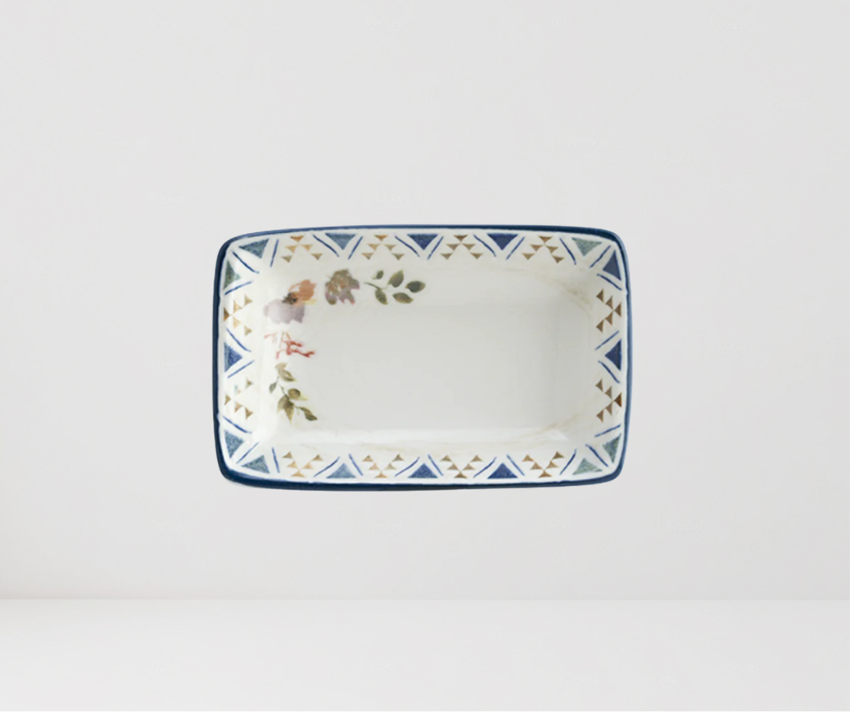 Plato rectangular Spring Moove de 15 x 9 cm