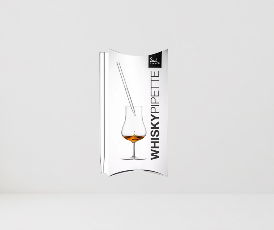 Pipeta, gotero de agua para whisky transparente.