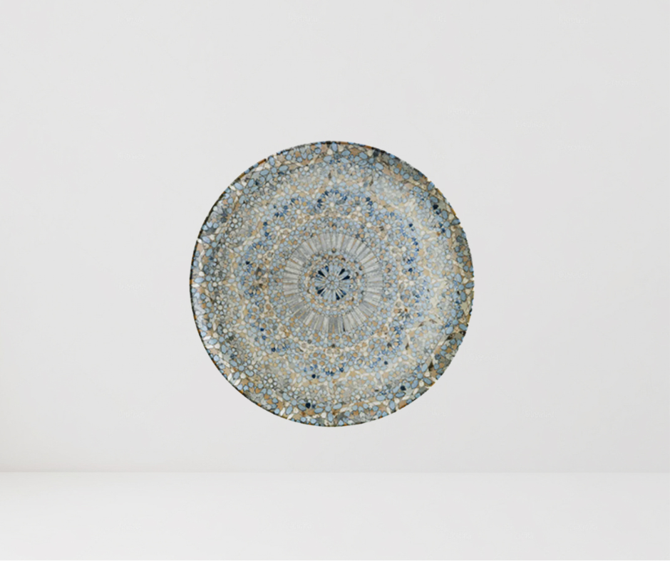Plato plano de 32 cm, Colección Luca Mosaic