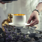 Vaso para capuccino bañado en oro de 24K de 300ml.