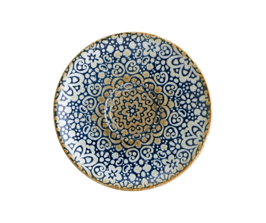Platillo de Café Gourmet Alhambra | Porcelana Edge Chip | 16 cm