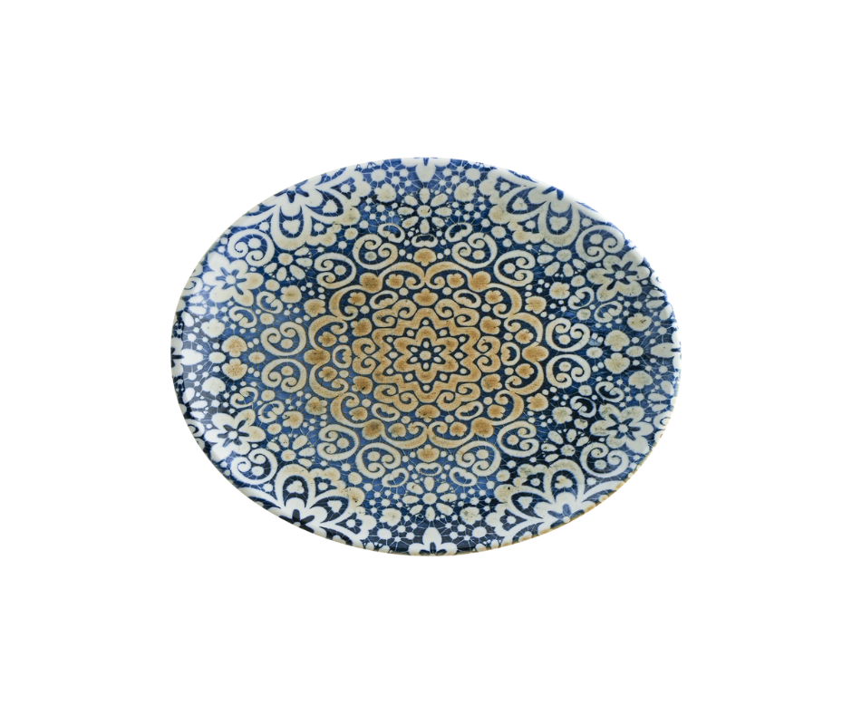 Plato Ovalado Alhambra Moove | Porcelana Edge Chip | 31x24 cm