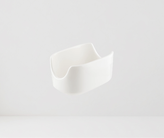 Porta Bolsitas de Azúcar Bonna Banquet | Porcelana Blanco Roto | 7x5.5 cm