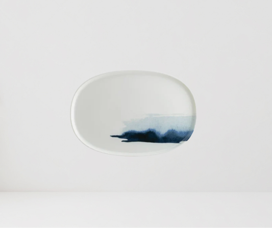 Plato Ovalado Blue Wave Hygge 34 cm