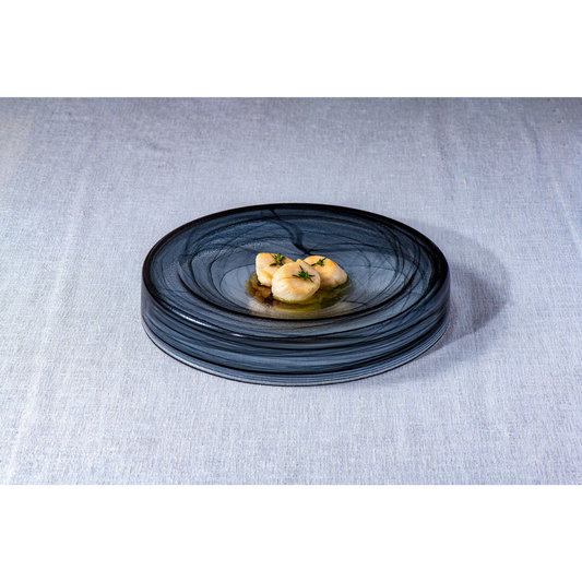 Cuenco Hueco 30 x h: 4 cm Alabastro Negro