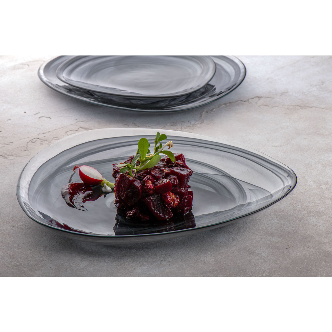 Plato Ola 27,5 x h: 3 cm Alabastro Blanco