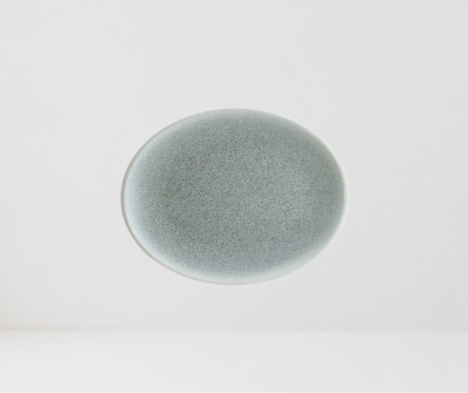 Plato ovalado Luca azul océano 36 cm